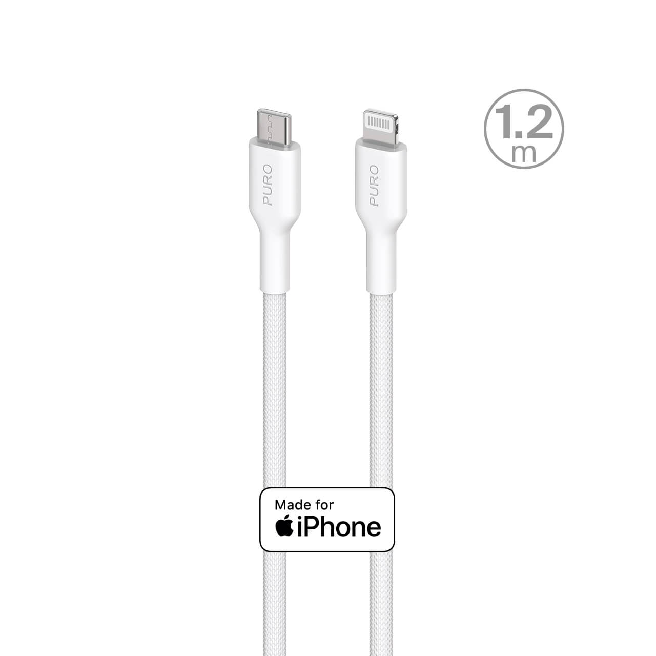 Puro Cavo di Ricarica e Sincronizzazione Fabrik 2.0 da USB-C a Lightning 1,2m