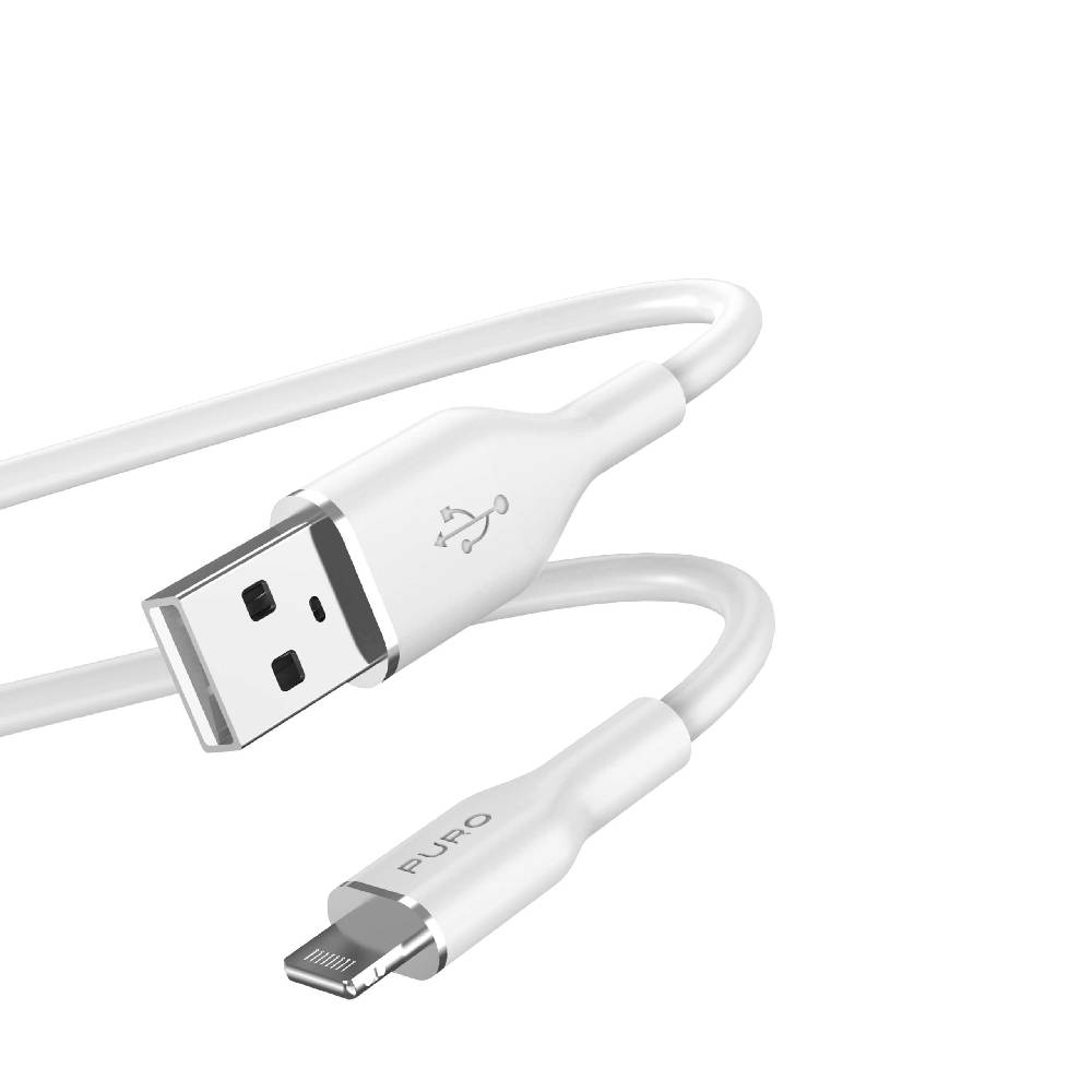 Puro Cavo di ricarica e sincronizzazione SOFT da USB-A a Lightning 1,5m Nuova