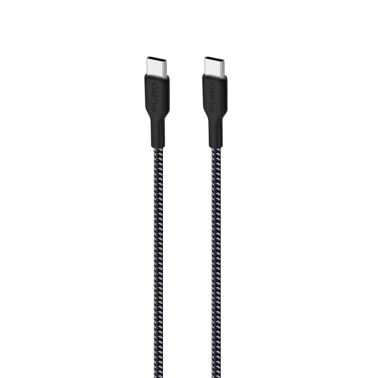 Puro Cavo di ricarica e sincronizzazione Fabric Ultra-Strong 30W da USB-C a USB-C 1,2 M Moda
