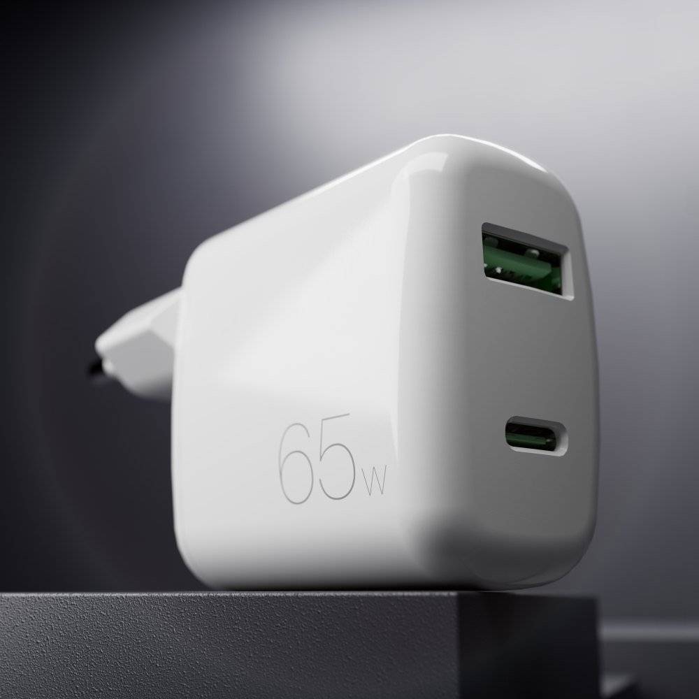 Puro Caricabatterie da parete MiniPro 65W USB-C e USB-A– tecnologia GAN Nuovo