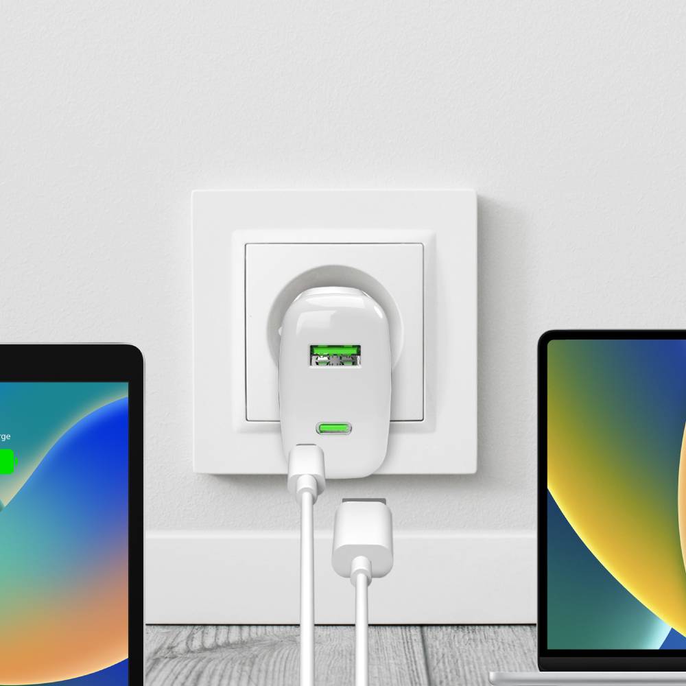 Puro Caricabatterie da parete MiniPro 65W USB-C e USB-A– tecnologia GAN Nuovo