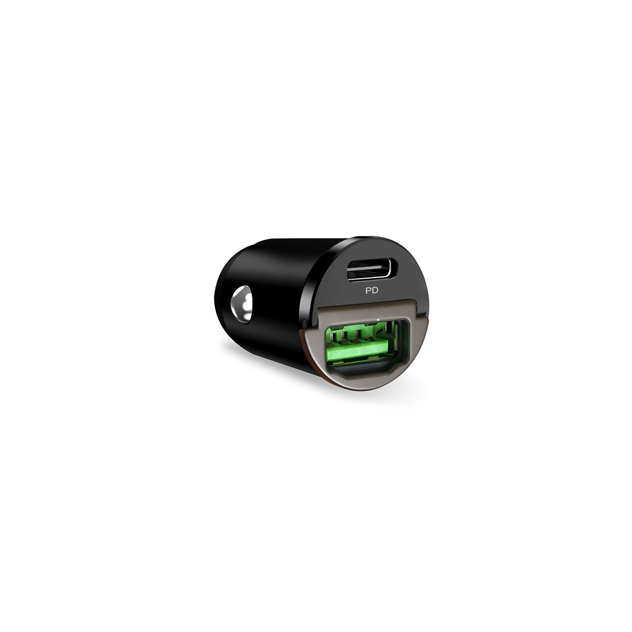 Puro Mini Carica Batterie da Auto “Bullet” USB-C e USB-A Fast Charging e Power Delivery 30W Soddisfazione Garantita