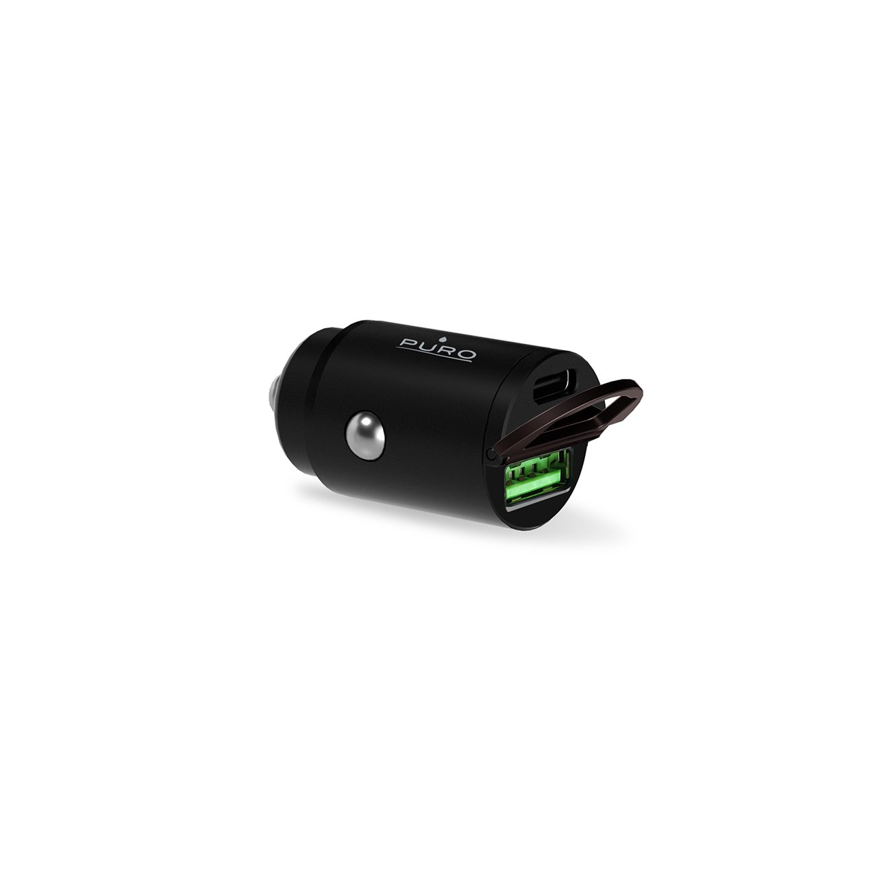 Puro Mini Carica Batterie da Auto “Bullet” USB-C e USB-A Fast Charging e Power Delivery 30W Soddisfazione Garantita
