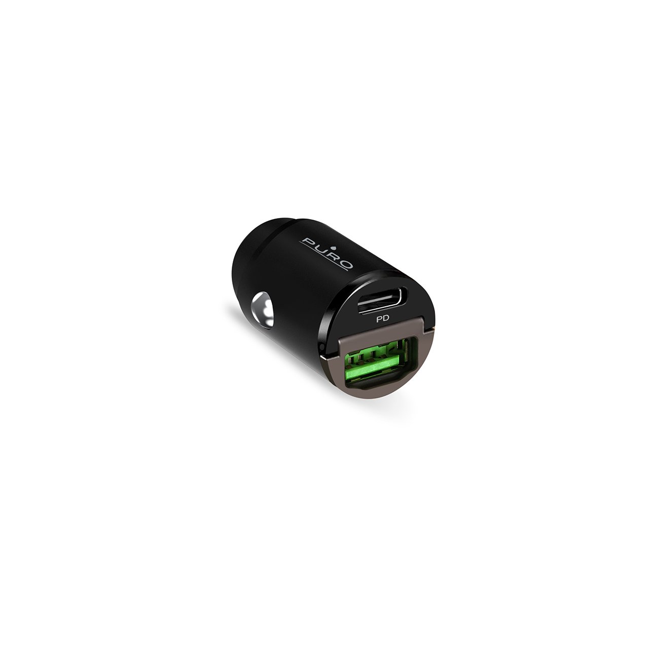 Puro Mini Carica Batterie da Auto “Bullet” USB-C e USB-A Fast Charging e Power Delivery 30W Soddisfazione Garantita