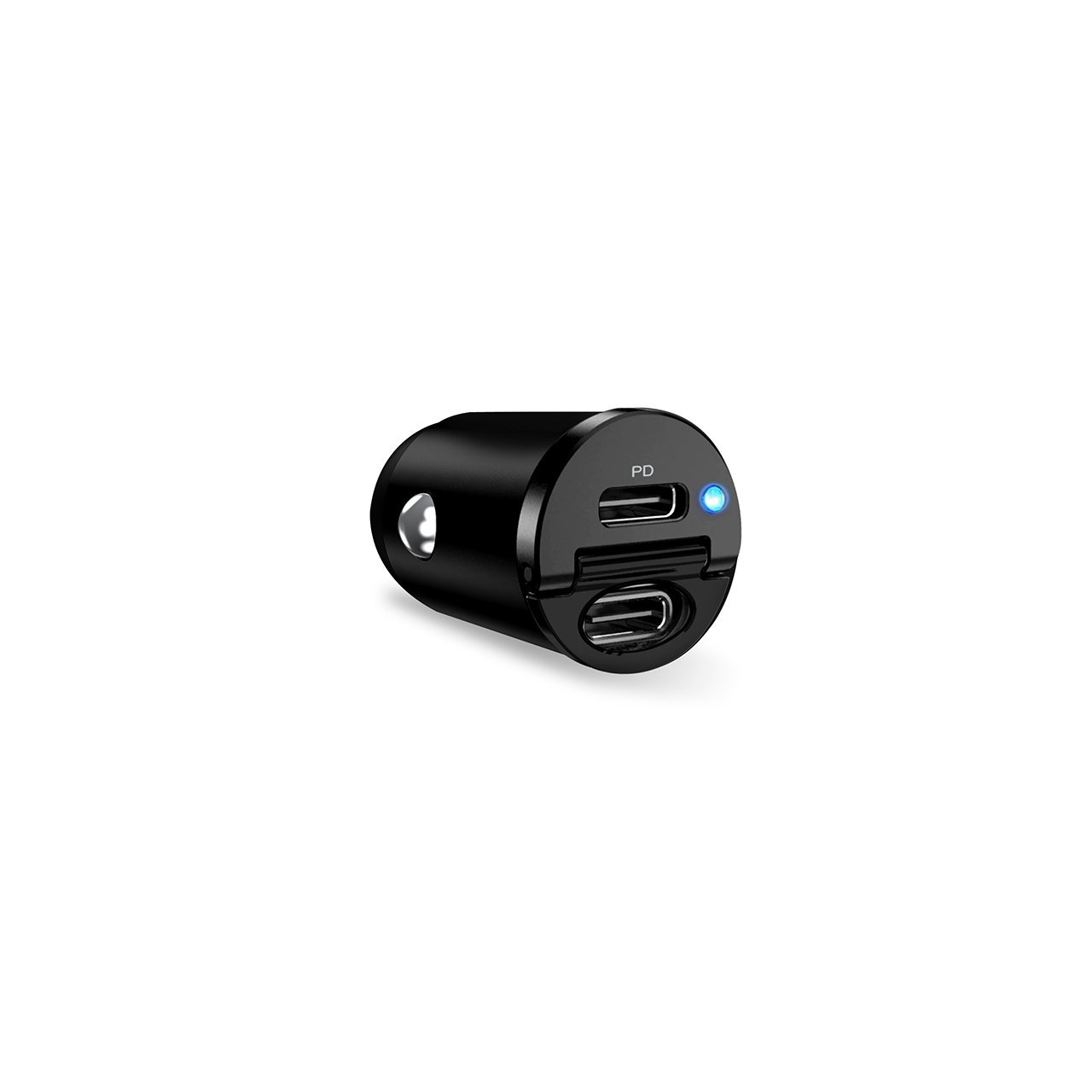 Puro Mini Carica Batterie da Auto “Bullet” 2 porte USB-C Fast Charging e Power Delivery 30W Qualità Garantita