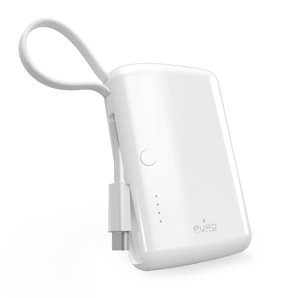 Puro Power Bank “Power Link 10” 10000mAh Con Cavo USB-C Integrato Presa