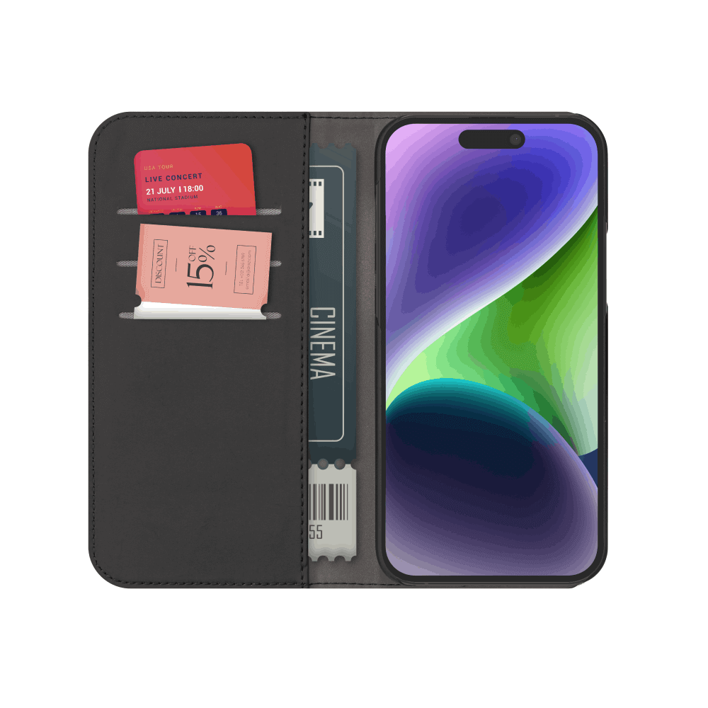 Puro Custodia Wallet Detachable per iPhone 15 Pro Moda