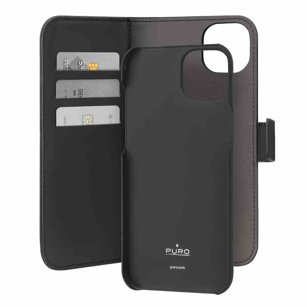 Puro Custodia Wallet Detachable per iPhone 15 Plus Consegna Veloce