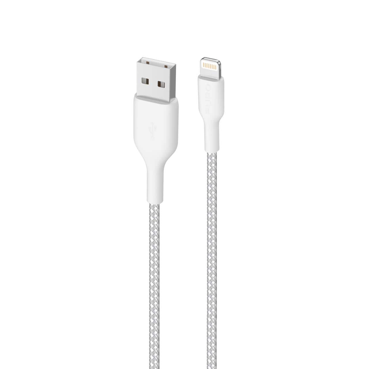 Puro Cavo di ricarica e sincronizzazione Fabric Ultra-Strong 12W da USB-A a Lightning 1,2 metri Qualità