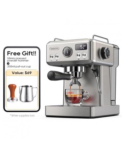 HiBREW H10A Macchina per caffè espresso semiautomatica pressione 19 bar montalatte temperatura regolabile brocca da 350 ml Sottocosto