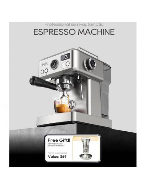 HiBREW H10A Macchina per caffè espresso semiautomatica pressione 19 bar montalatte temperatura regolabile brocca da 350 ml Sottocosto