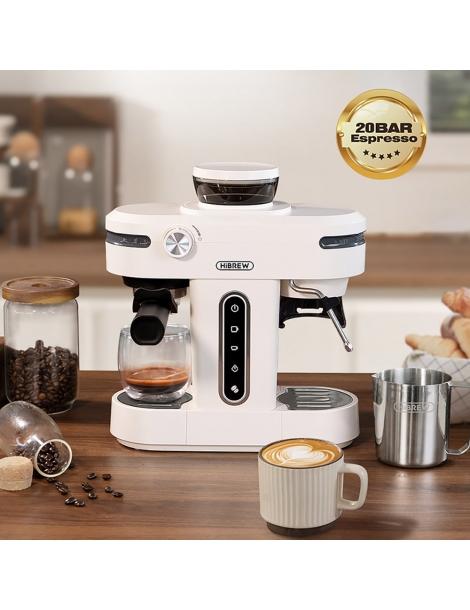 HiBREW H14 Macchina per caffè espresso 20 bar ad alta pressione impostazione macinacaffè a 15 marce - Beige Sconto