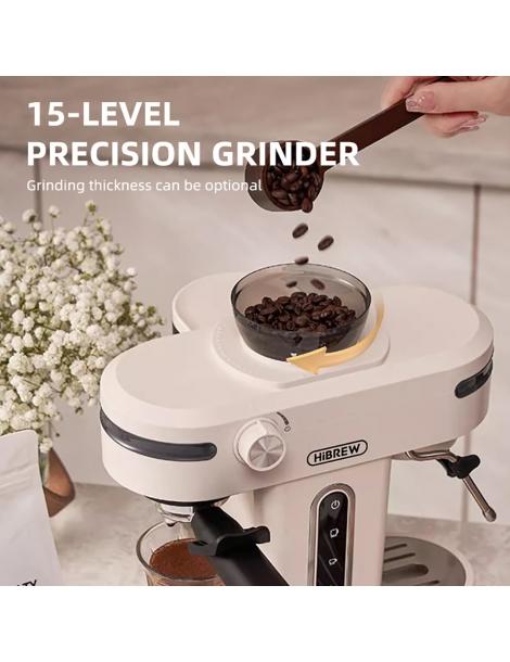 HiBREW H14 Macchina per caffè espresso 20 bar ad alta pressione impostazione macinacaffè a 15 marce - Beige Sconto