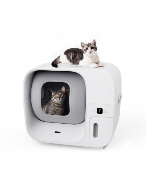Furbulous Lettiera automatica per gatti con controllo tramite app 60 litri sicura per più gatti e con deodorante - Bianco Offerta