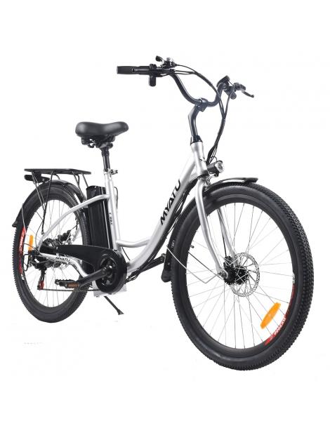 MYATU MYT-TYY Bicicletta elettrica motore 350W batteria 36V 15Ah pneumatici 26*1.95'' velocità massima 25km/h - Bianco Vendita