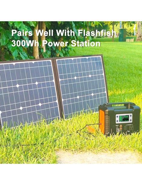 Flashfish SP 18V 100W Pannello Solare Portatile Doppio Caricatore Solare USB Pieghevole Convenienza