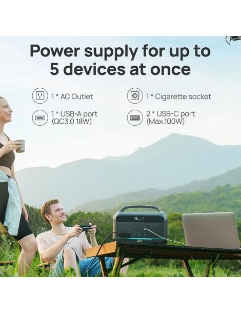 DaranEner NEO300 Pro Centrale Elettrica Portatile batteria LiFePO4 da 299Wh uscita 600W 5 porte 4 modalità LED Economico