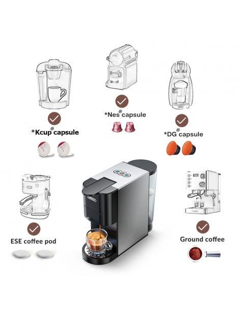 HiBREW H3A 5-in-1 Macchina da caffè 19 Bar di pressione modalità freddo/caldo serbatoio dell'acqua da 800 ml - argento Hotsell