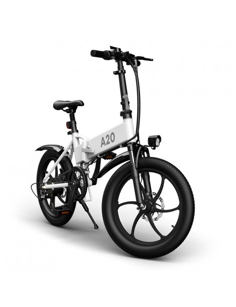 ADO A20+ 250W Bicicletta elettrica pieghevole Telaio Batteria rimovibili agli ioni di litio 10 4 Ah - Bianco Qualità Garantita