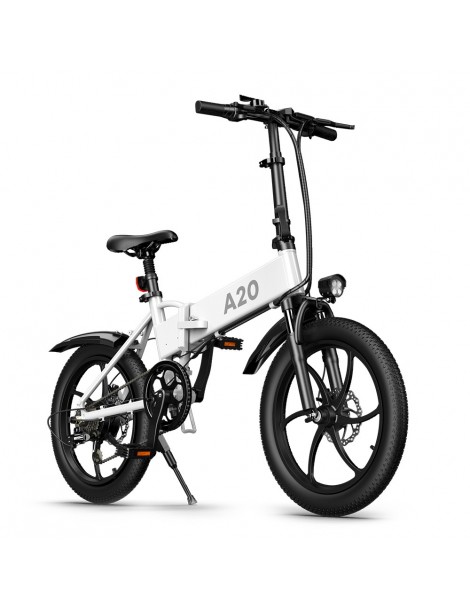 ADO A20+ 250W Bicicletta elettrica pieghevole Telaio Batteria rimovibili agli ioni di litio 10 4 Ah - Bianco Qualità Garantita