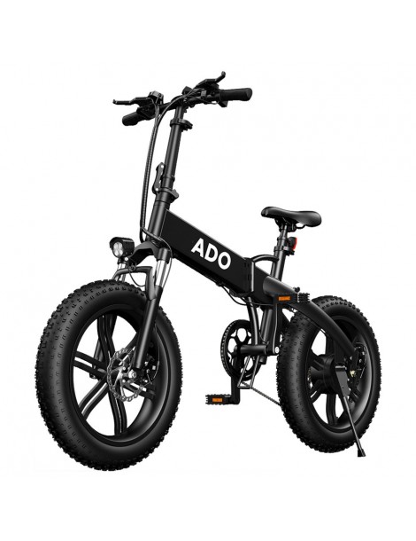 ADO A20F+ Bici Elettrica Pieghevole 250W Motore Mozzo senza Spazzole Batteria 36V 10.4Ah - Nero Consegna Veloce