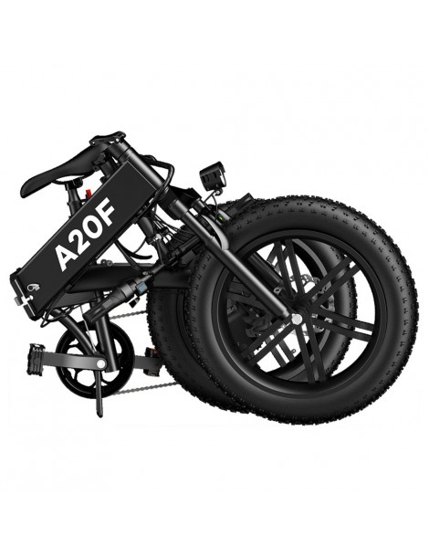 ADO A20F+ Bici Elettrica Pieghevole 250W Motore Mozzo senza Spazzole Batteria 36V 10.4Ah - Nero Consegna Veloce