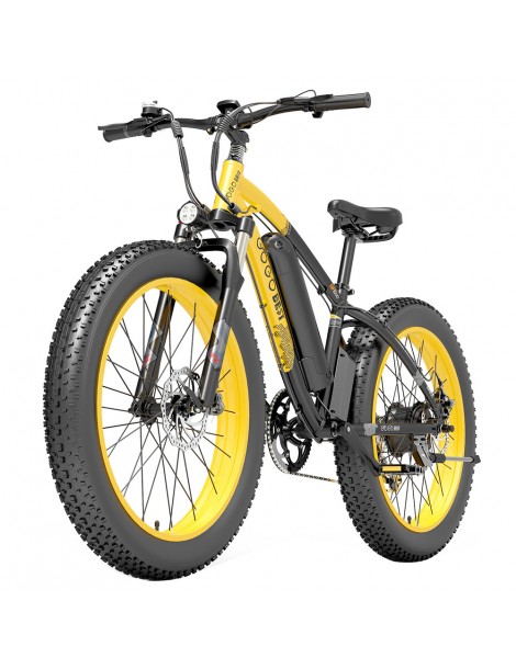 GOGOBEST GF600 26 Pollici Pneumatici Grassi Bicicletta Elettrica Pieghevole 1000W Motore 48V 13Ah Batteria - Nero Giallo Fino Al -60%