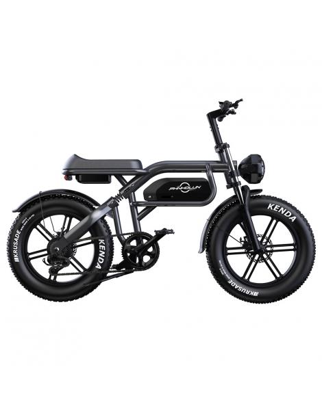 PHNHOLUN C8 Bicicletta elettrica motore da 1500W batteria da 48V 20Ah pneumatici grassi da 20*4.0 pollici Presa
