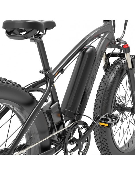 GOGOBEST GF600 26 Pollici Pneumatici Grassi Bicicletta Elettrica Pieghevole 1000W Motore 48V 13Ah Batteria - Grigio Nero Vendite Flash