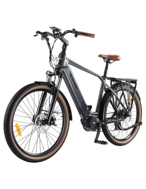 TESWAY COMET-M Bicicletta elettrica con motore centrale motore 500W batteria 48V 14Ah pneumatici 27 5*2 4 pollici - Grigio 2025