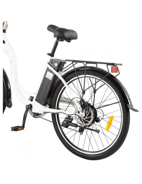DYU C6 Bicicletta elettrica motore da 350W batteria da 12 5AH - Bianco Offerta San Valentino