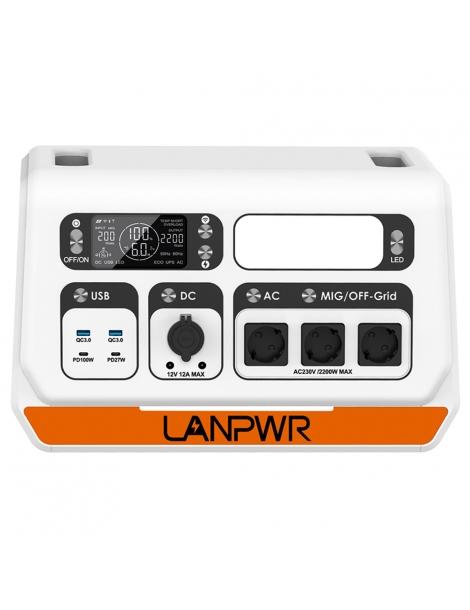 LANPWR 2200PRO 2200W Stazione di alimentazione portatile + 4x pannelli solari da 180W sistema solare da balcone Sconto