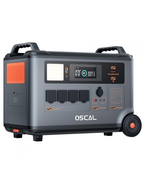 Oscal PowerMax6000 6000W Centrale Elettrica Portatile batteria LiFePO4 da 3600Wh a 57600Wh 14 uscite Ultimi tre giorni