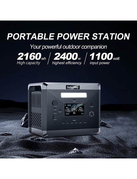 SolarPlay Q2501 Stazione elettrica portatile + SolarPlay T200 Pannello solare Saldi Di Fabbrica
