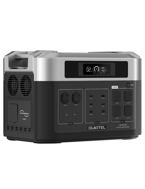 OUKITEL BP2000 Centrale elettrica portatile batteria LiFePO4 da 2048Wh/640000mAh uscita AC da 2200W UPS da 2000W I Più Venduti