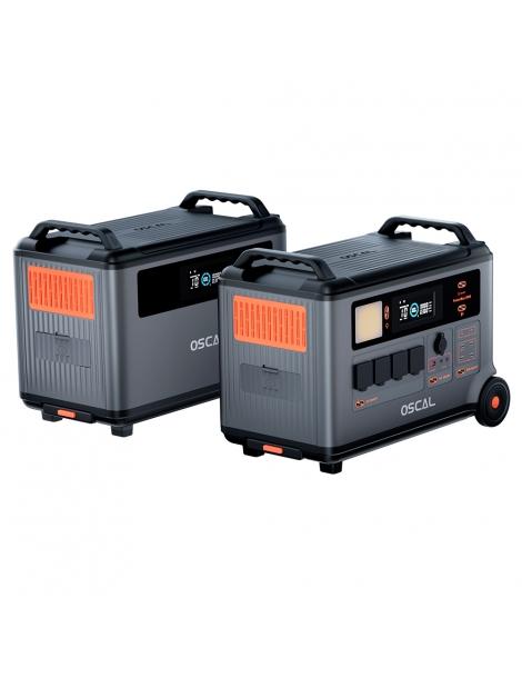 Blackview Oscal PowerMax 3600 Stazione di alimentazione robusta + Oscal BP3600 3600Wh Batteria supplementare
