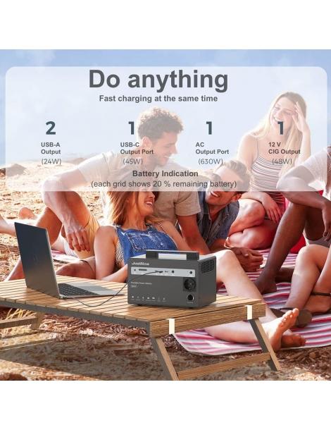 JustNow JNB600 Stazione di alimentazione portatile batteria LiFePO4 da 460Wh picco AC 630W 900W 3500 cicli Pezzi Unici
