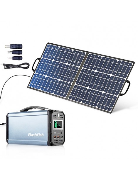 FlashFish SP50 18V/50W Pannello Solare Pieghevole Adattatore DC con Uscita 5V USB 18V DC Per Stazione Elettrica Promozione Limitata
