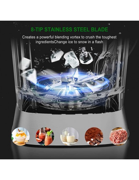 Yakeep 8188 2000W Stand Mixer frullatore per frullati da 2L con agitatore 32000 RPM 8 lame in acciaio Shopping Online
