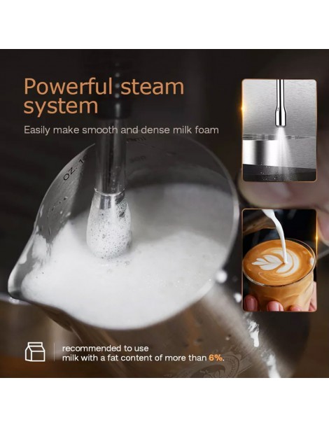 HiBREW H10 1050W macchina da caffè semi-automatica a 20 bar macchina per caffè espresso a cialde e macinato ESE capacità 1 5L Sconto
