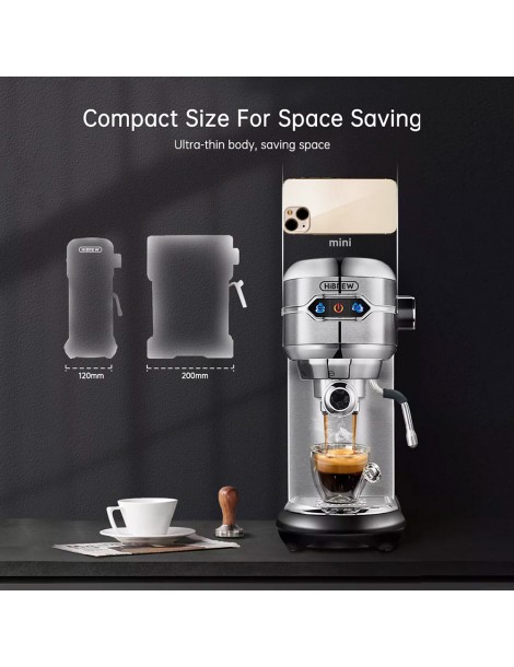 HiBREW H11 1450W Coffee Maker with Latte Cup 19 Bar Semi Auto Espresso Machine In Saldo