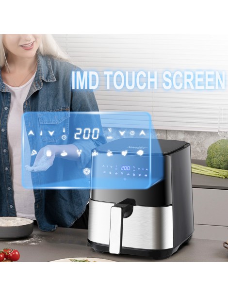 Sonifer SF1014 1450W 5L Friggitrice ad aria senza olio LED Touchscreen friggitrice elettrica Cestello antiaderente Nuova