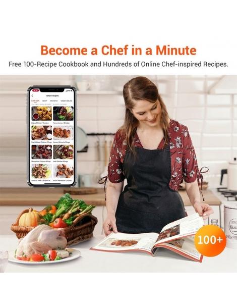 Ultenic K10 Friggitrice ad aria senza olio APP e controllo vocale 5L Forno elettrico caldo senza olio Cuocitore intelligente Qualità Garantita