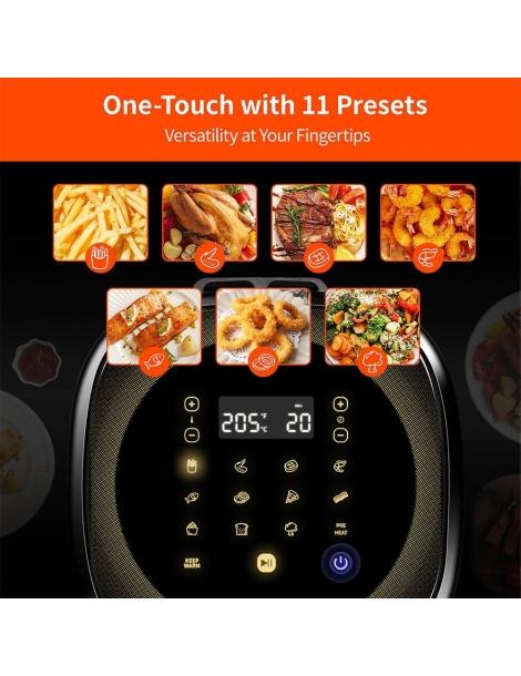Ultenic K10 Friggitrice ad aria senza olio APP e controllo vocale 5L Forno elettrico caldo senza olio Cuocitore intelligente Qualità Garantita