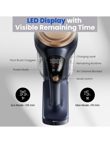 Proscenic P11 Lite aspirapolvere senza fili aspirazione 28kPa autonomia 35min schermo LED Sottocosto