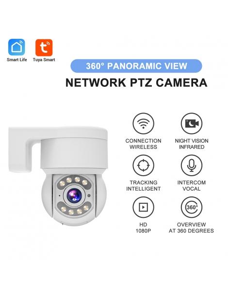 TALLPOWER C48 Telecamera WiFi per esterni HD 2K 4MP visione notturna inclinazione panoramica a 360° Presa