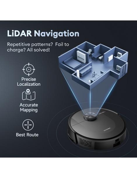 Ultenic D10 Robot Aspirapolvere 15min LiDAR Quick Map 4000Pa Suction 120min Carpet Auto-Boost - Nero Saldi