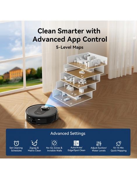 Proscenic Q8 Aspirapolvere robot aspirazione 4200 Pa LiDAR Nav autonomia 200 minuti - Nero Hotsell