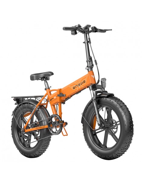 ENGWE EP-2 Pro 20 Pollici Bicicletta Elettrica Pieghevole con Pneumatici Grassi 750W Motore 48V 13Ah LG 2022 Versione –Arancia