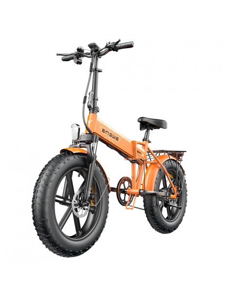 ENGWE EP-2 Pro 20 Pollici Bicicletta Elettrica Pieghevole con Pneumatici Grassi 750W Motore 48V 13Ah LG 2022 Versione –Arancia Vendita Economica